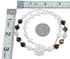 Sterling Silver Fresh Water Pearl and Tiger Eye Bead Necklace KX121305